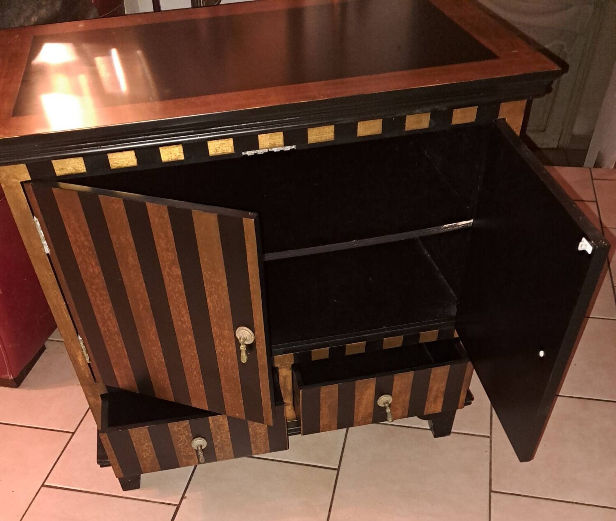 Roche Bobois lacquered wood furniture. Volubilis model.
