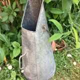 Vintage galvanized zinc charcoal bucket conical shape Dimension: height -50cm- width -25cm-
