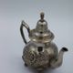 Vintage arabic high quality Authentic handmade nickelplated moroccan copper teapot pewter, arabic oriental design