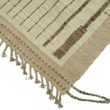 Handwoven Turkish Rustic 277 cm x 370 cm Beige Wool Carpet