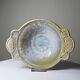 Vintage stoneware pocket bowl with crystalline glazes signed by Françoise Roussel.