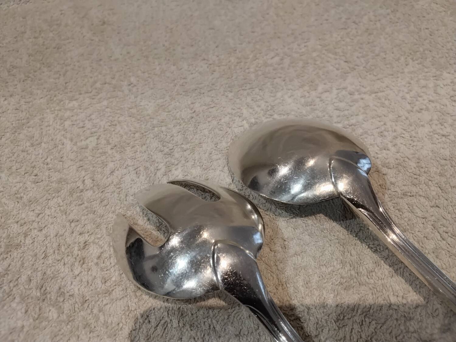 2-piece silver-plated salad serving set by Christofle Albi