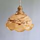 Art Deco marbled opaline pendant light, Scailmont, 1920-30