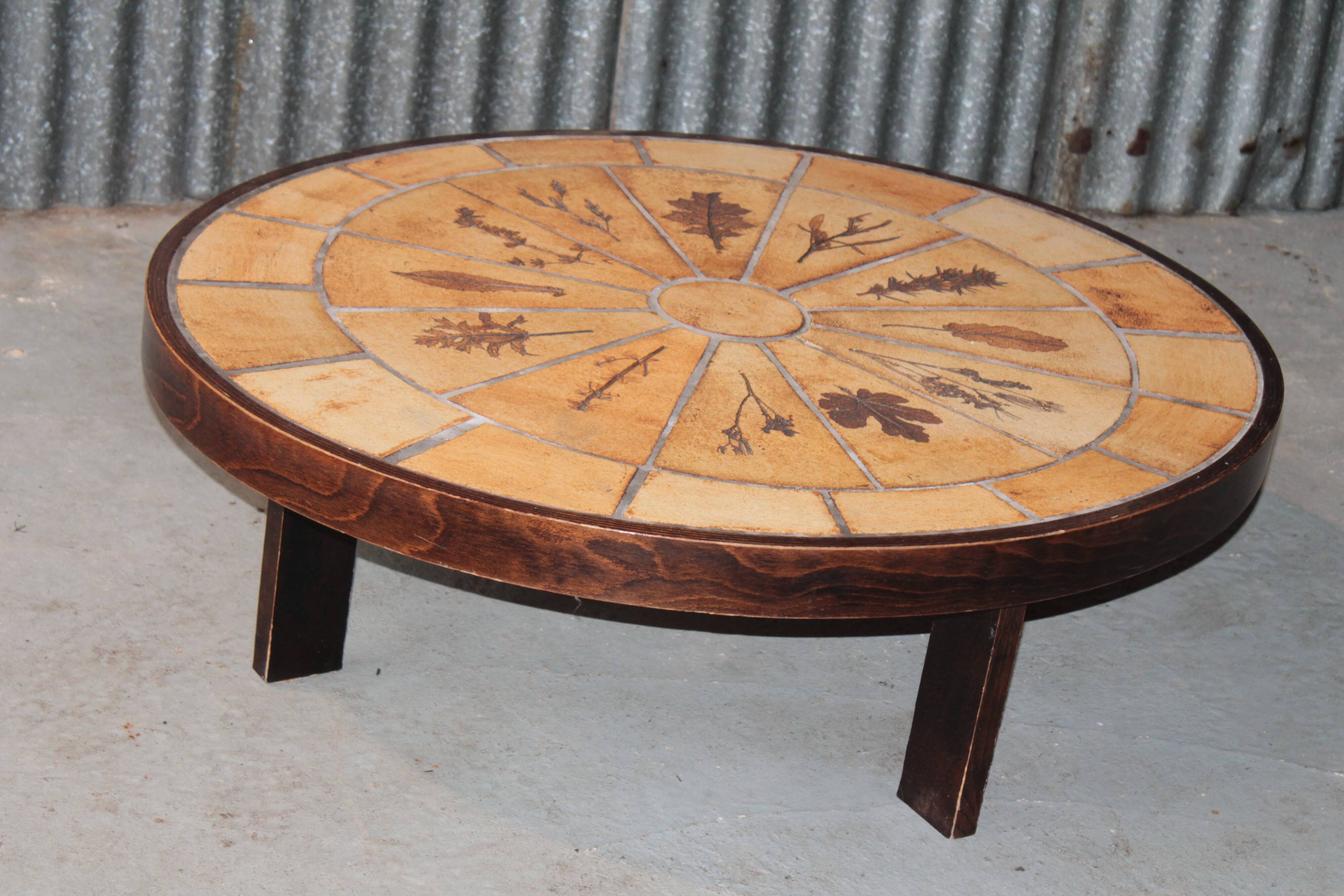 "Herbier" coffee table by Roger Capron