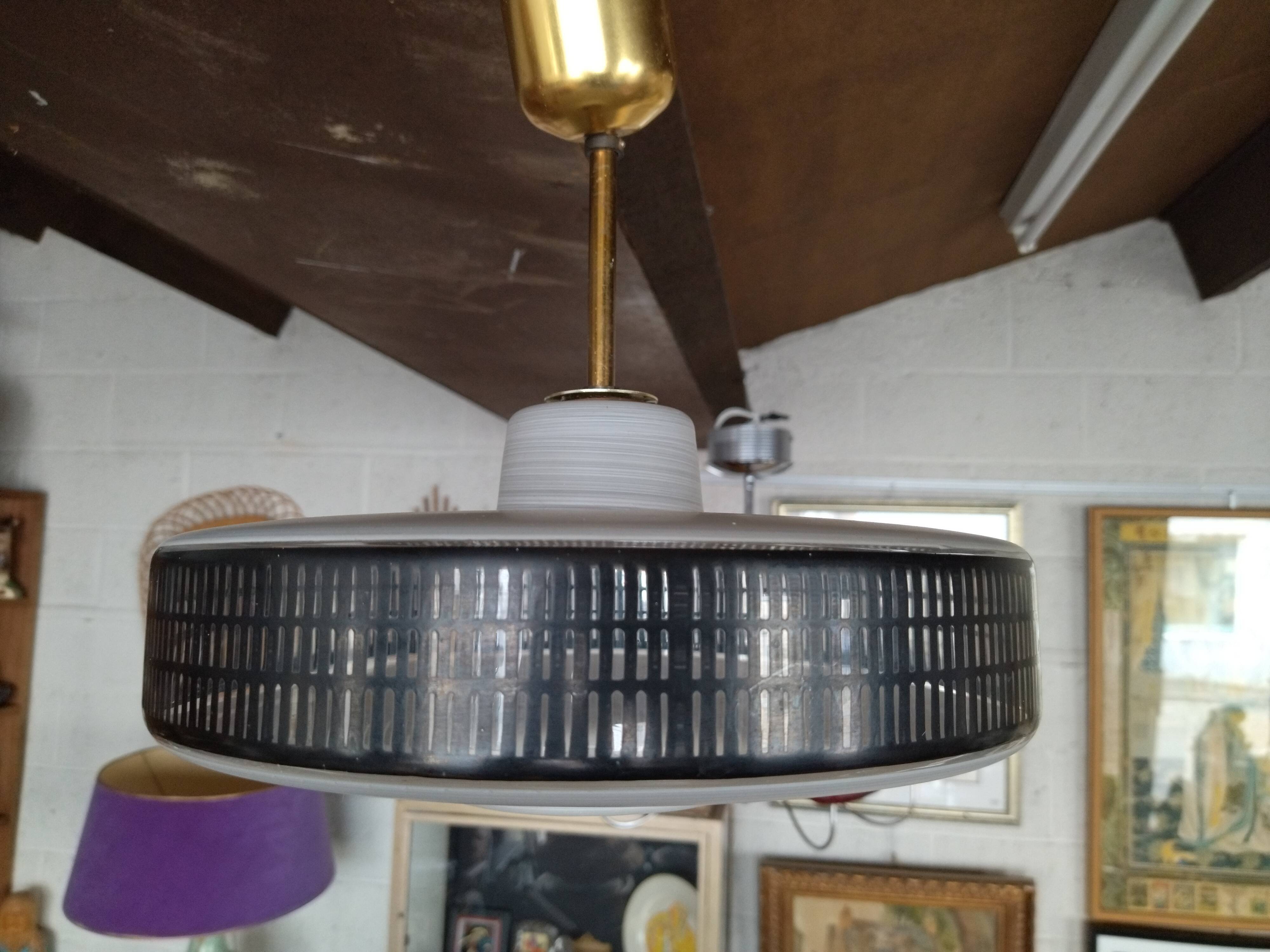 Glass hanging lamp 1950