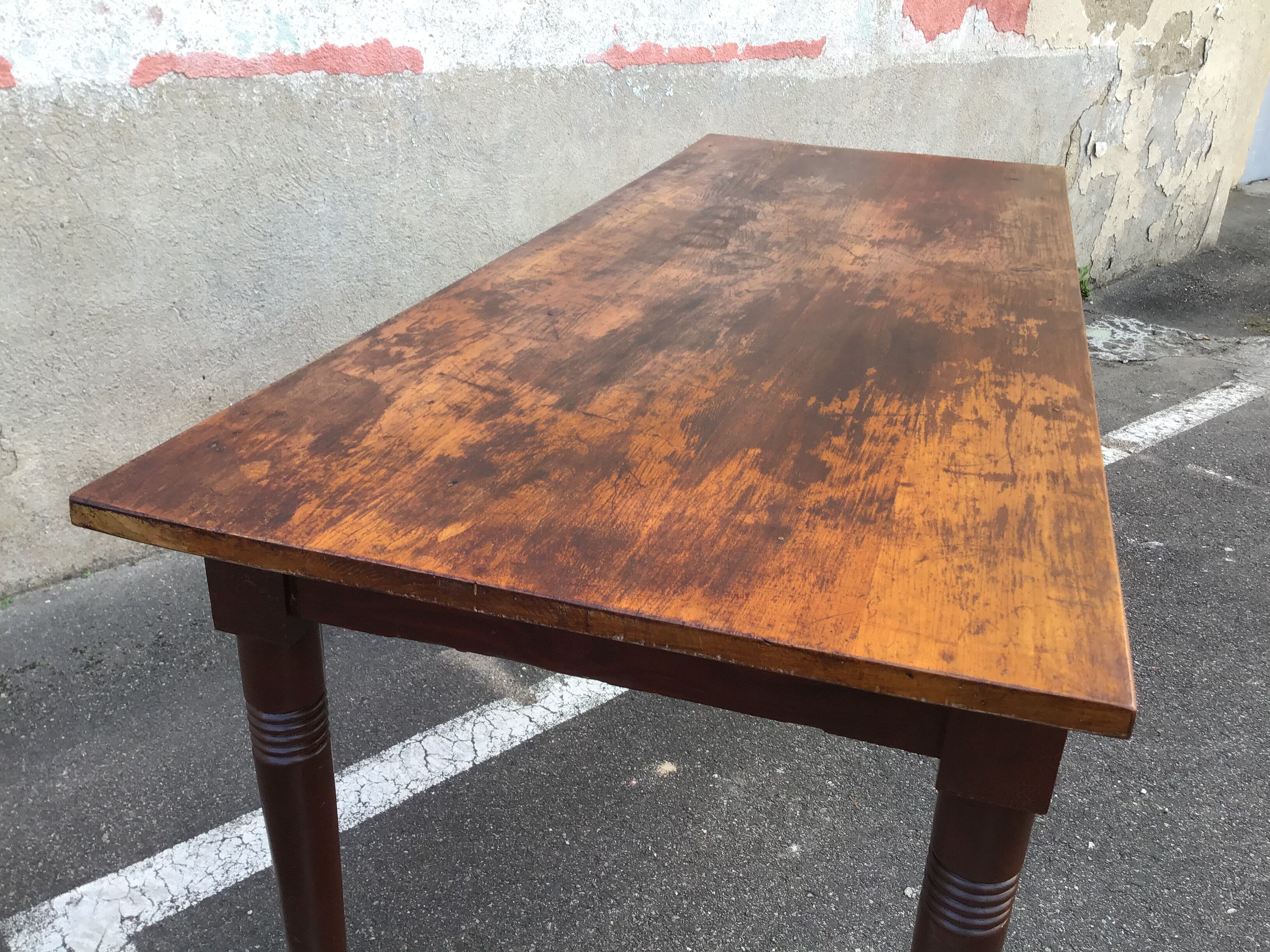 Vintage fir farm table