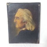 Charismatic Portrait of the Composer Franz Liszt – Oil On Canvas