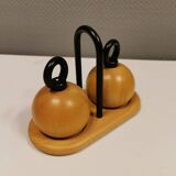 A set of pepper and salt grinders designed by C Jörgensen for Bodum Denmark. late 20th century.