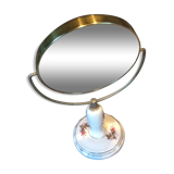 Miroir pivotant avec pied en porcelaine