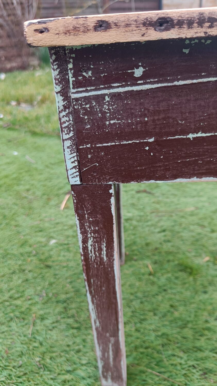 Patinated farmhouse stool