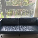 Oxford blue leather sofa