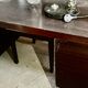 Flat desk with laminated wooden boxes, vintage from the 80s. State of use