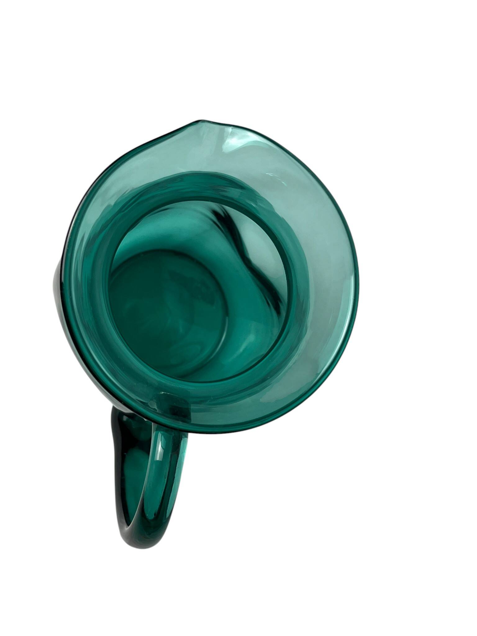 Vintage, wavy glass jug from around 1960.