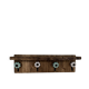 Wooden key holder shelf with hooks and ceramic knobs