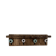 Wooden key holder shelf with hooks and ceramic knobs