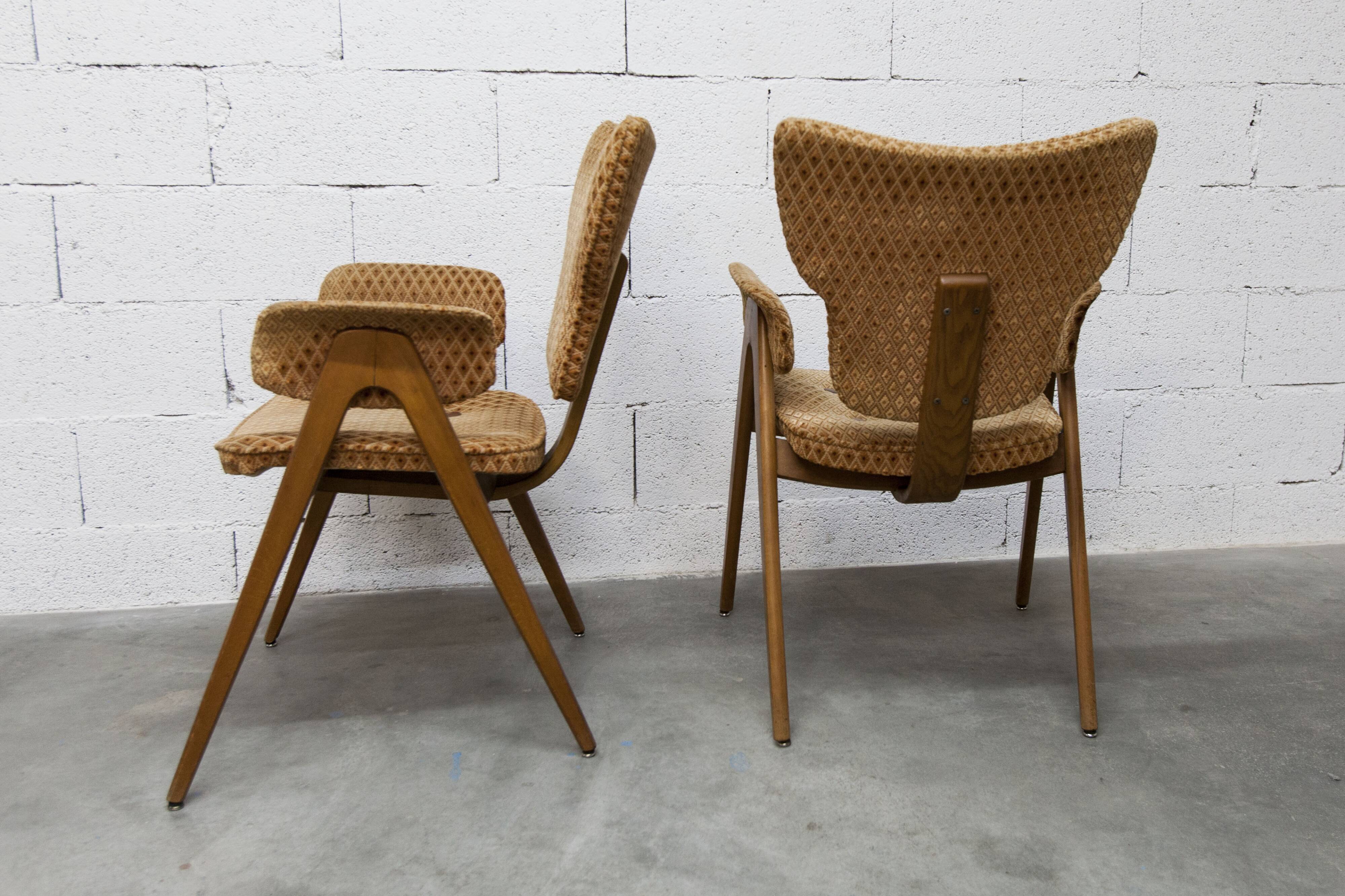 Pair of Lounge chairs by Roger Landault, ABC edition, 1950.