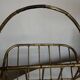 1960 magazine rack faux bamboo in beaten gold iron Italian craftsmanship