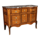 Commode française marquetée avec dessus en marbre, XIXe siècle
