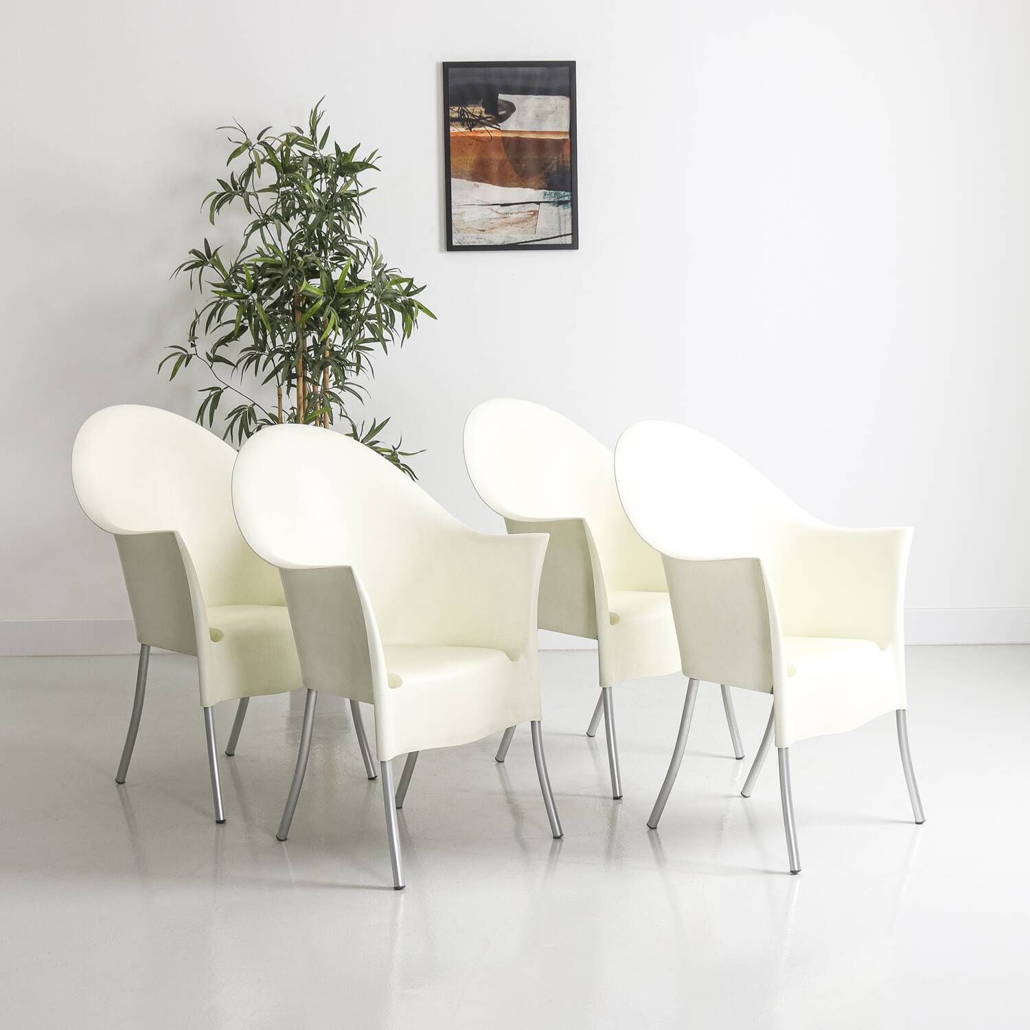 Set of 4 chairs, Lord Yo by Philippe Starck for Aleph, 1994