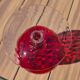 Giant glass 29 cm Empoli ruby red vintage blown glass