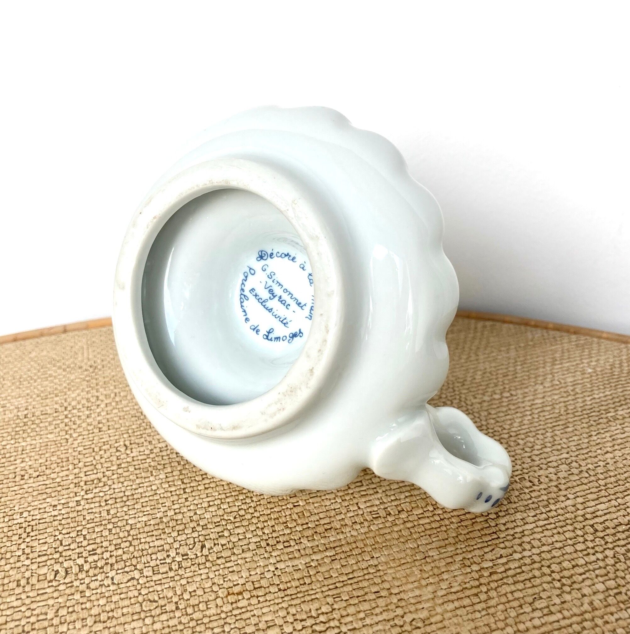 Limoges porcelain candle holder
