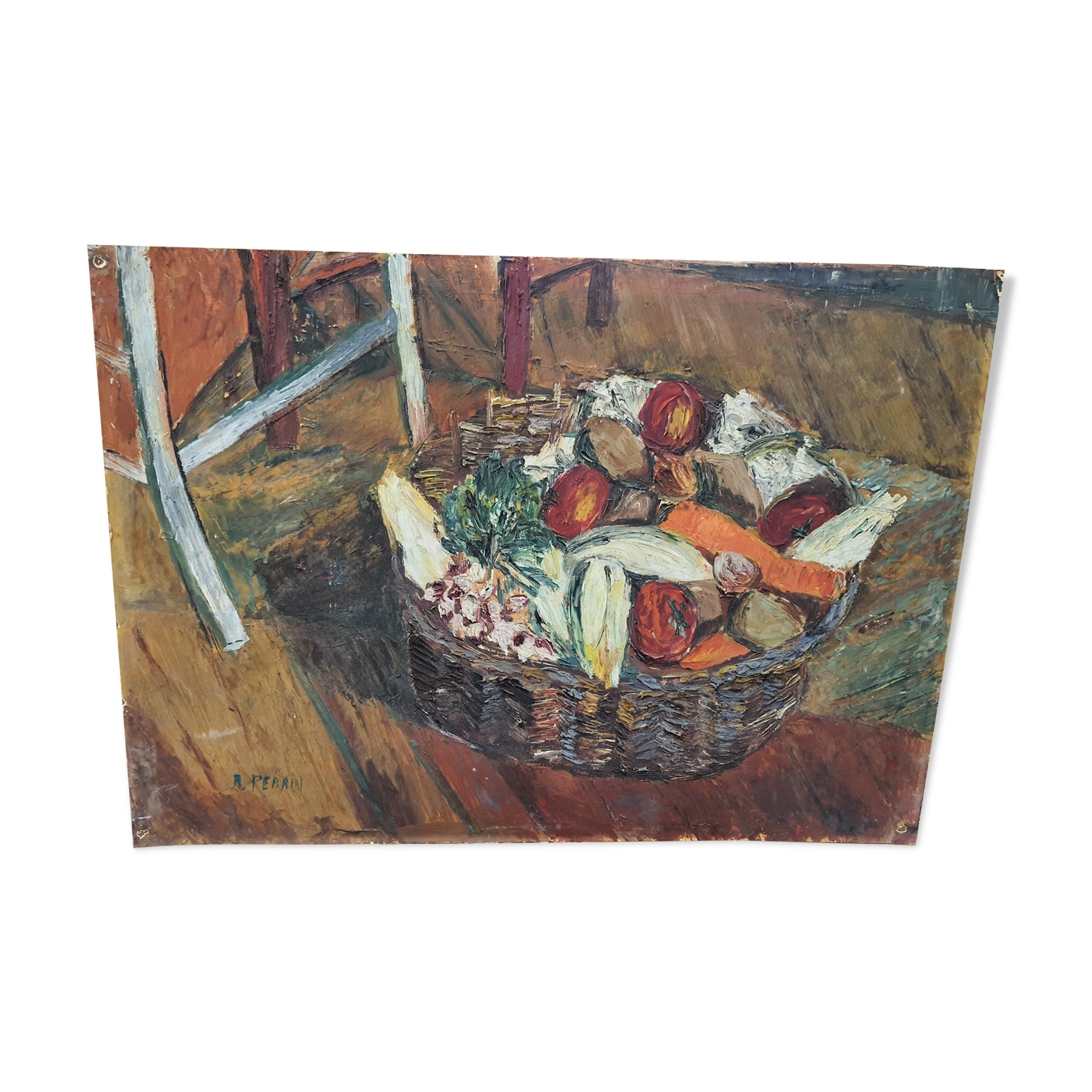 Table still still vintage vegetables