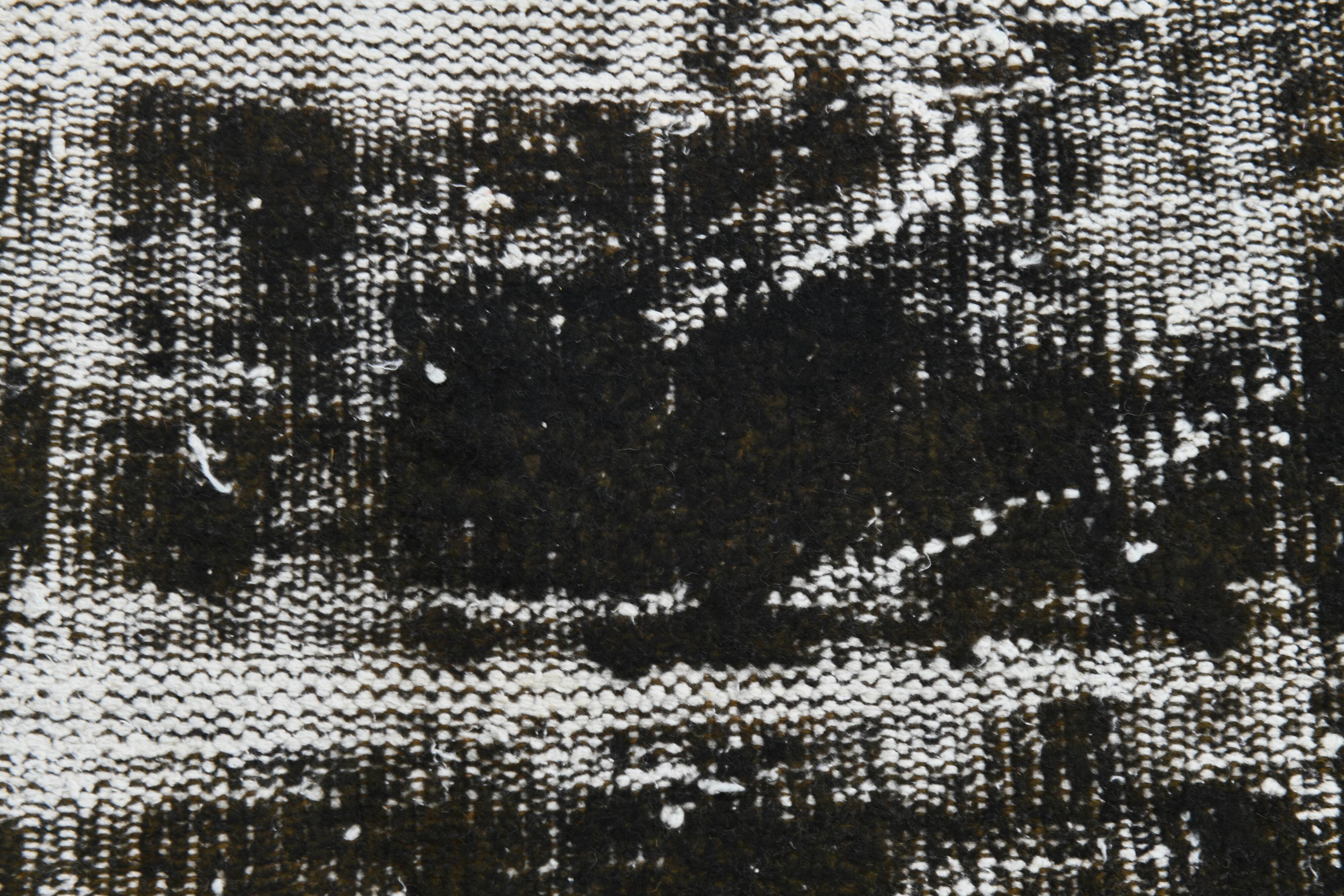 Black & gray antique handmade Turkish rug 259x175cm