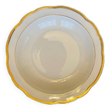 Hollow dish in fine Limoges porcelain