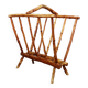 Brutalist wooden magazine rack 1950