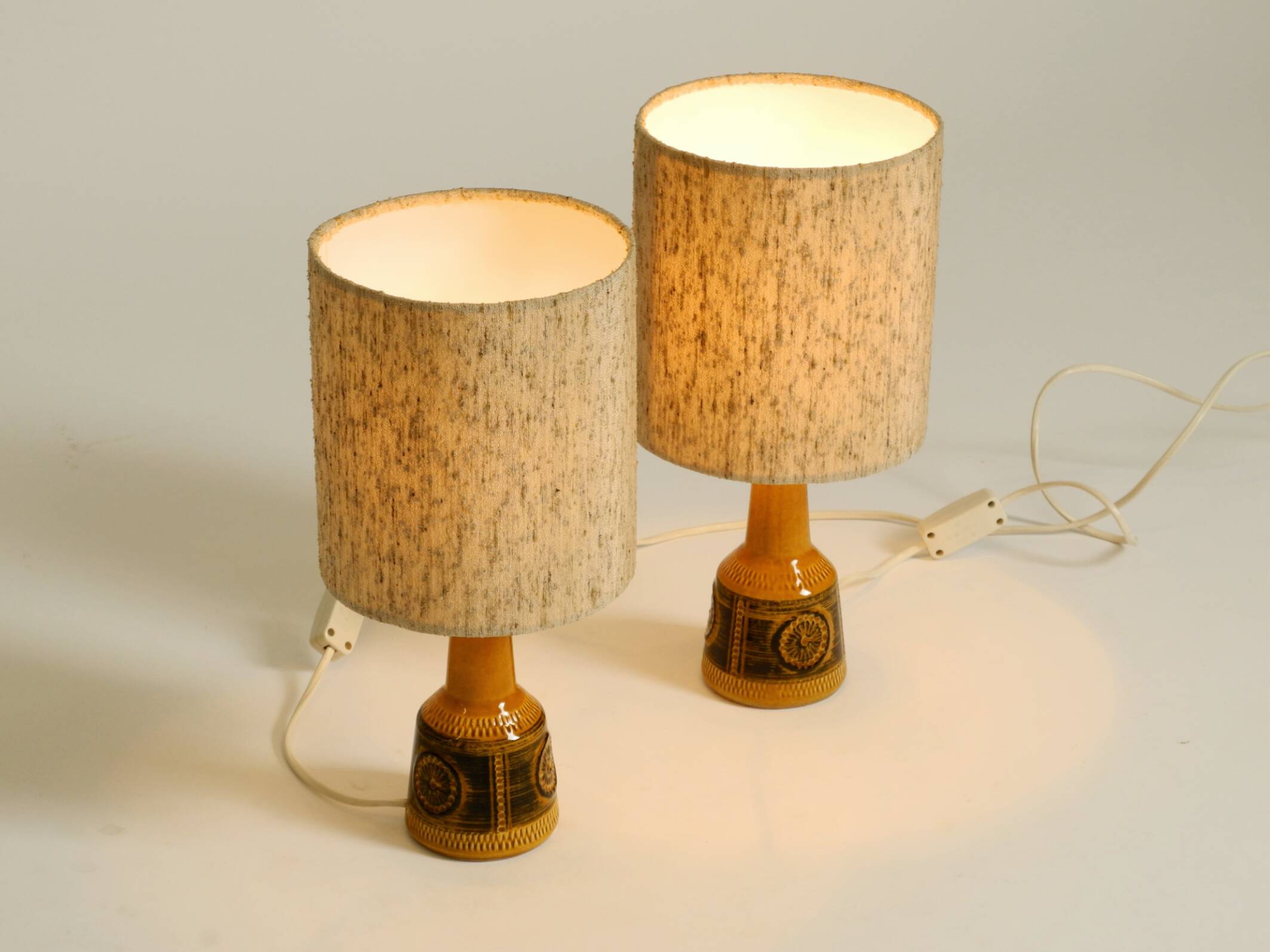 A pair of beautiful small ceramic table lamps by Cloos & Co., 1960s