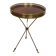 Tripod Side Table in Brass with Mahogany Top and Openwork Gallery. St. Trava