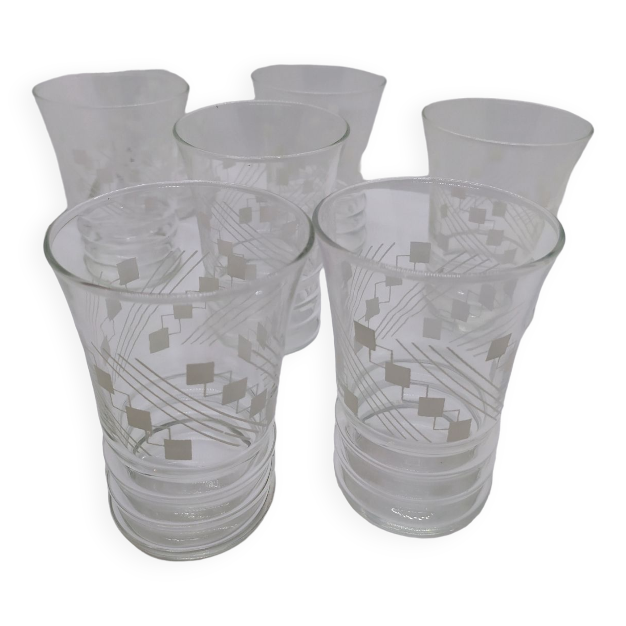 Lot de 7 verres vintage années 50