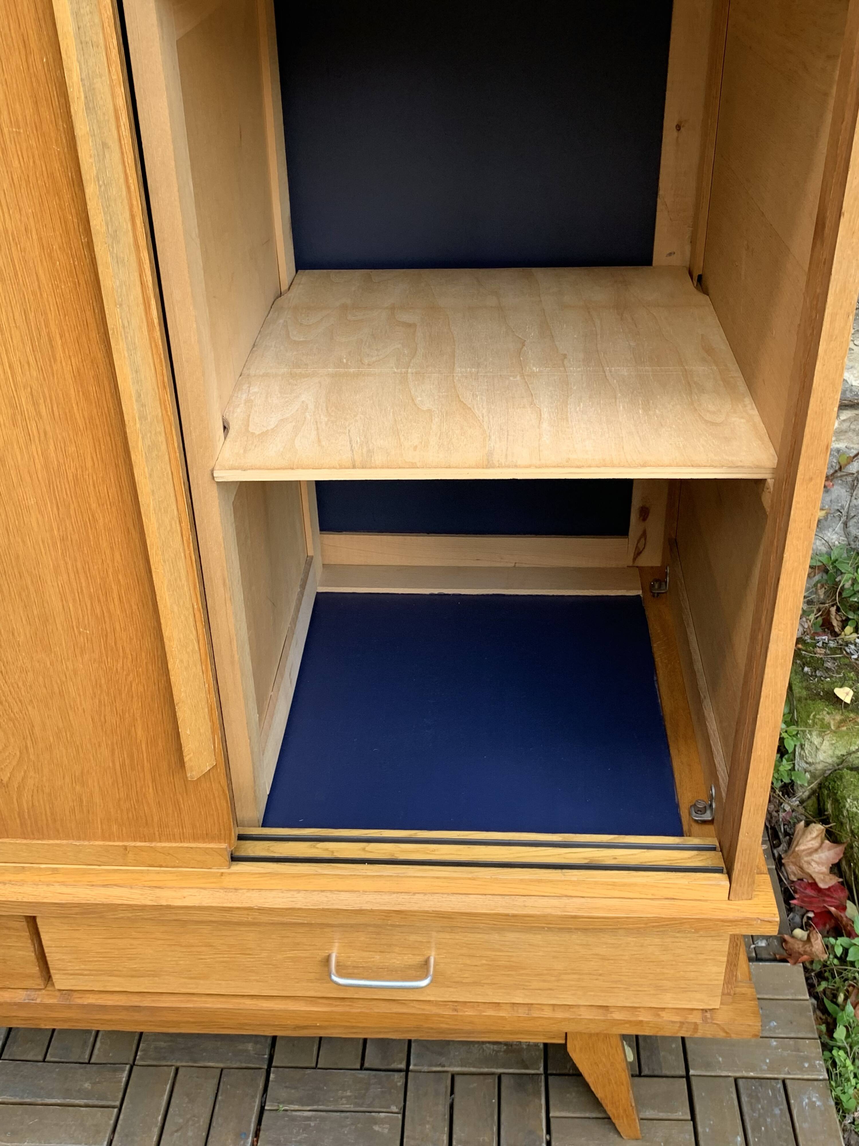 Vintage wardrobe with compass feet 1960