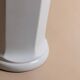 White glazed ceramic column pedestal table - 1970s Italian vintage display stand