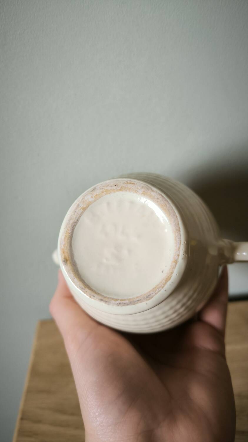 Carafe pitcher milk jug vintage barbotine Saint Clement France B letalle