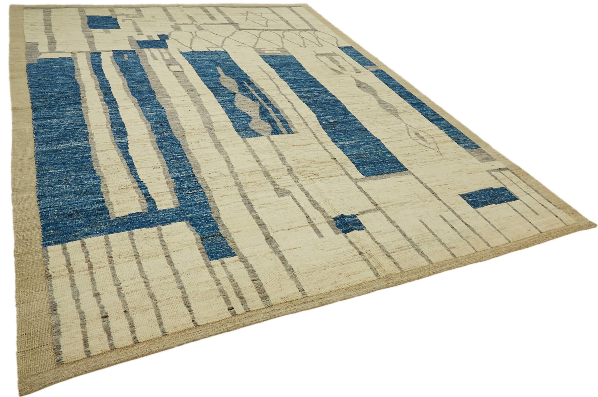 Handmade Tribal Decorative 280 cm x 370 cm Beige Wool Carpet