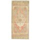 Vintage Turkish Oushak Handmade Wool Cotton Orange Runner Rug 129x290
