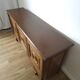 Solid oak sideboard, brutalist and Art Deco work, mid-century.