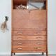 Scandinavian secretary desk - showcase chest of drawers