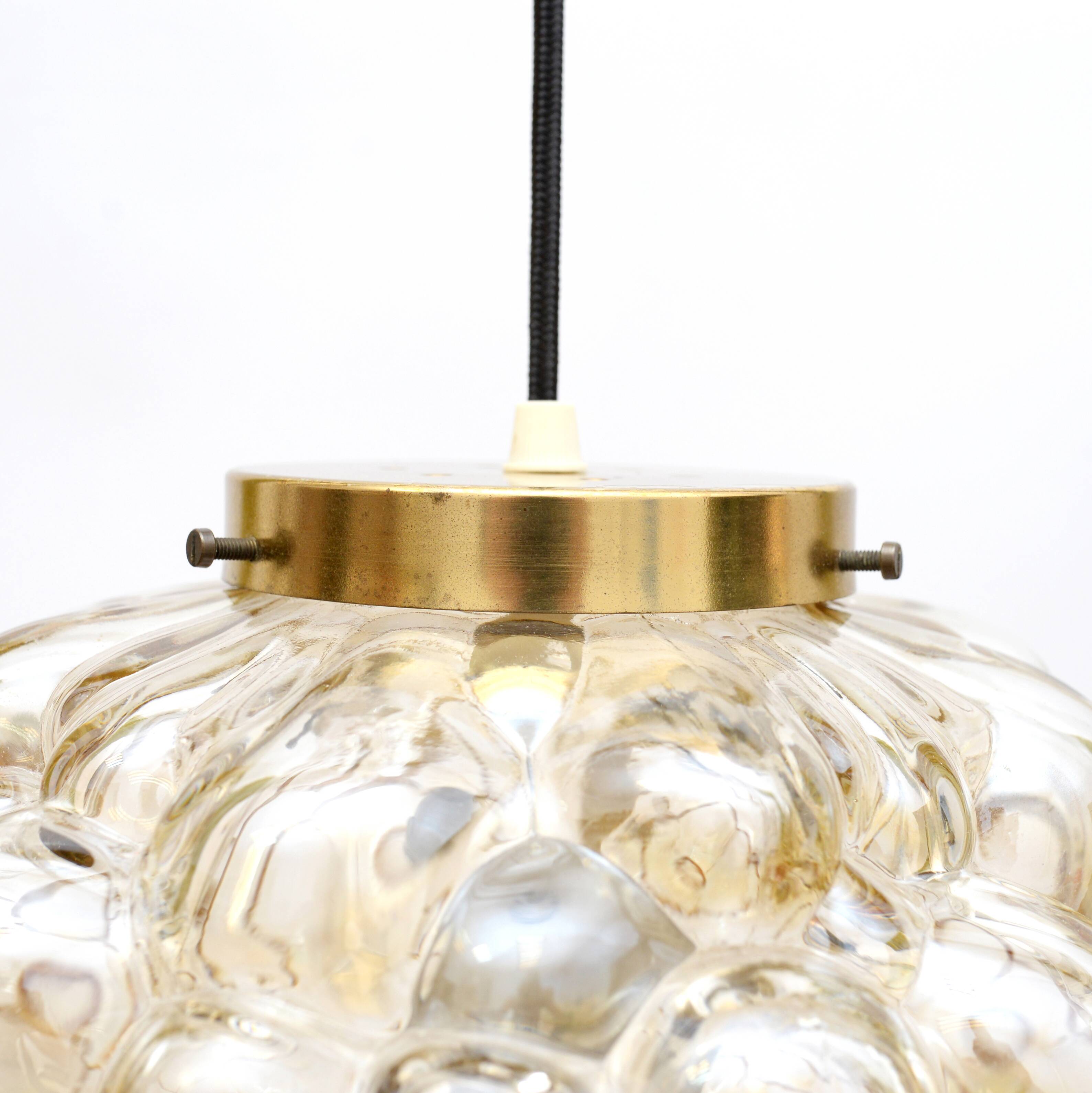Suspension ambre bulle par Helena Tynell pour Limburg 70