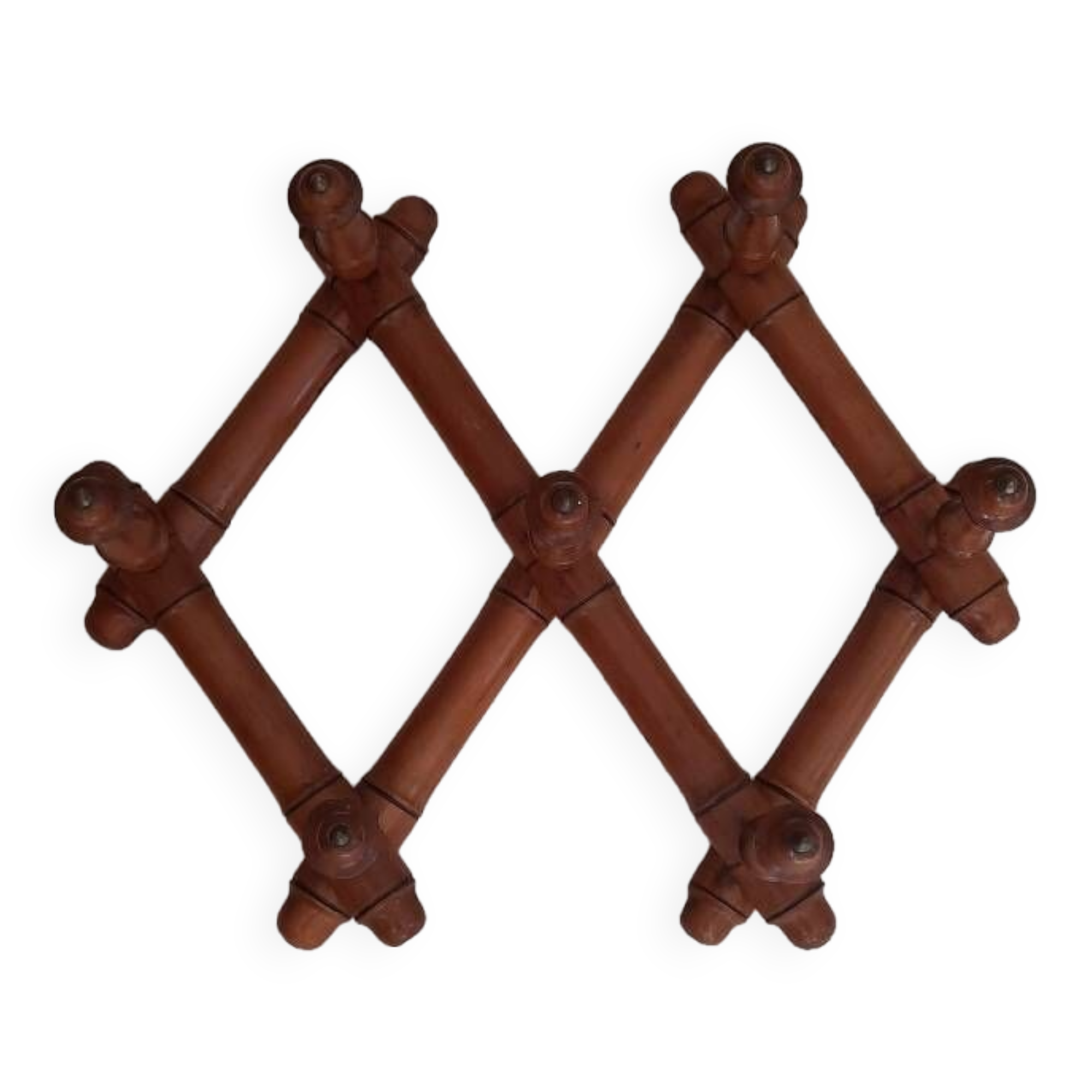 Bamboo style wooden coat racks