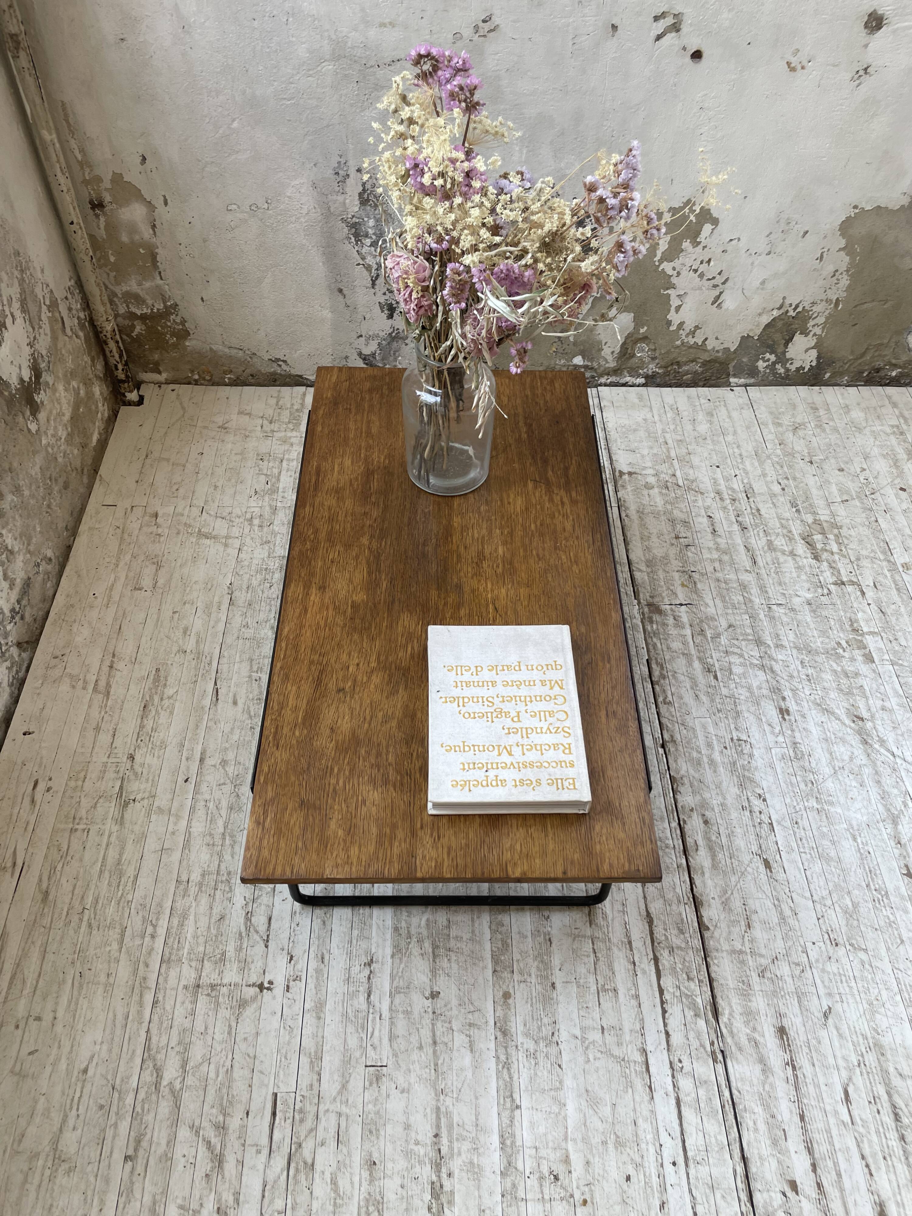 50s modernist oak coffee table