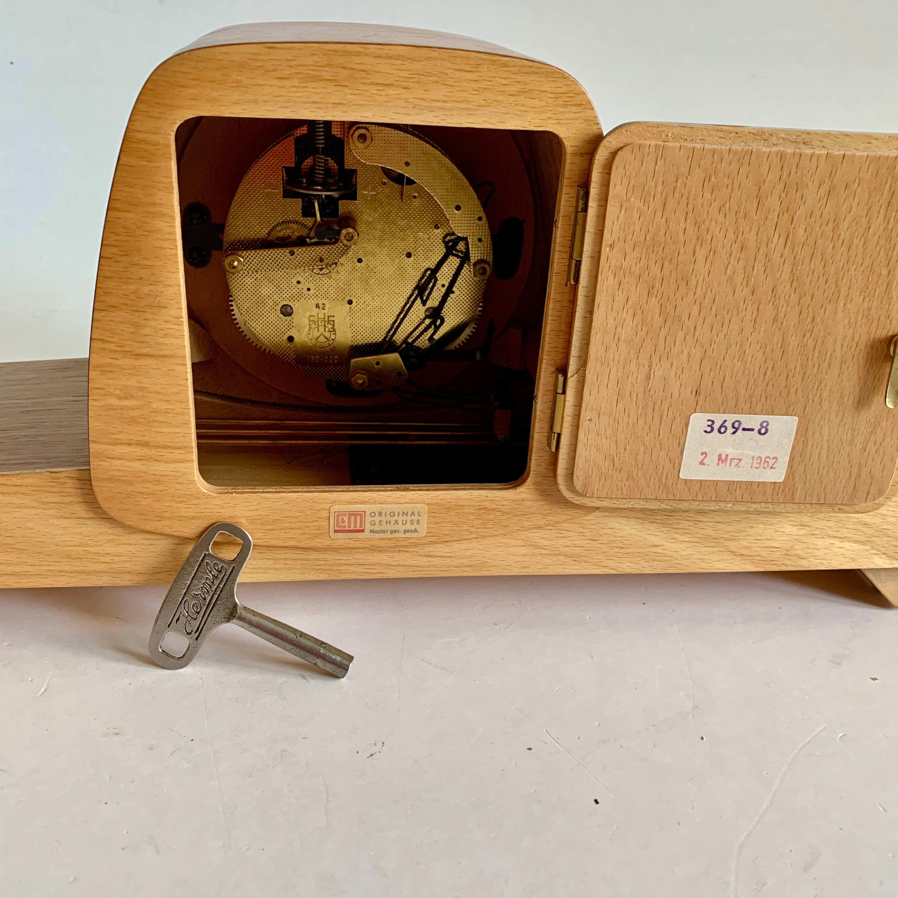 Art Deco Style Mantel Clock Hermle, 1960s