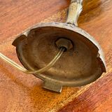 Electrified bronze candle holder