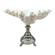 XXL large giant clam shell (Tridacne) on a silver-plated metal base, late 19th century