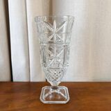 Vase en verre taillé, années 50