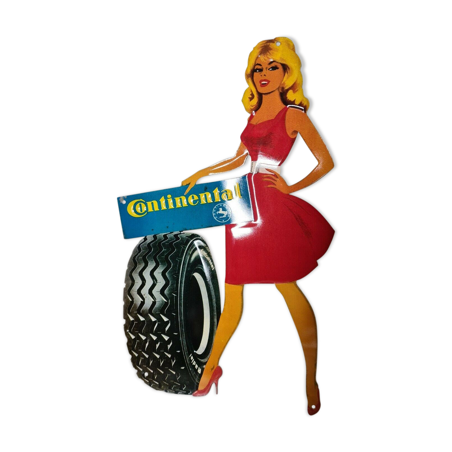 Continental advertising pin up