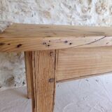 Farmhouse table in raw wood
