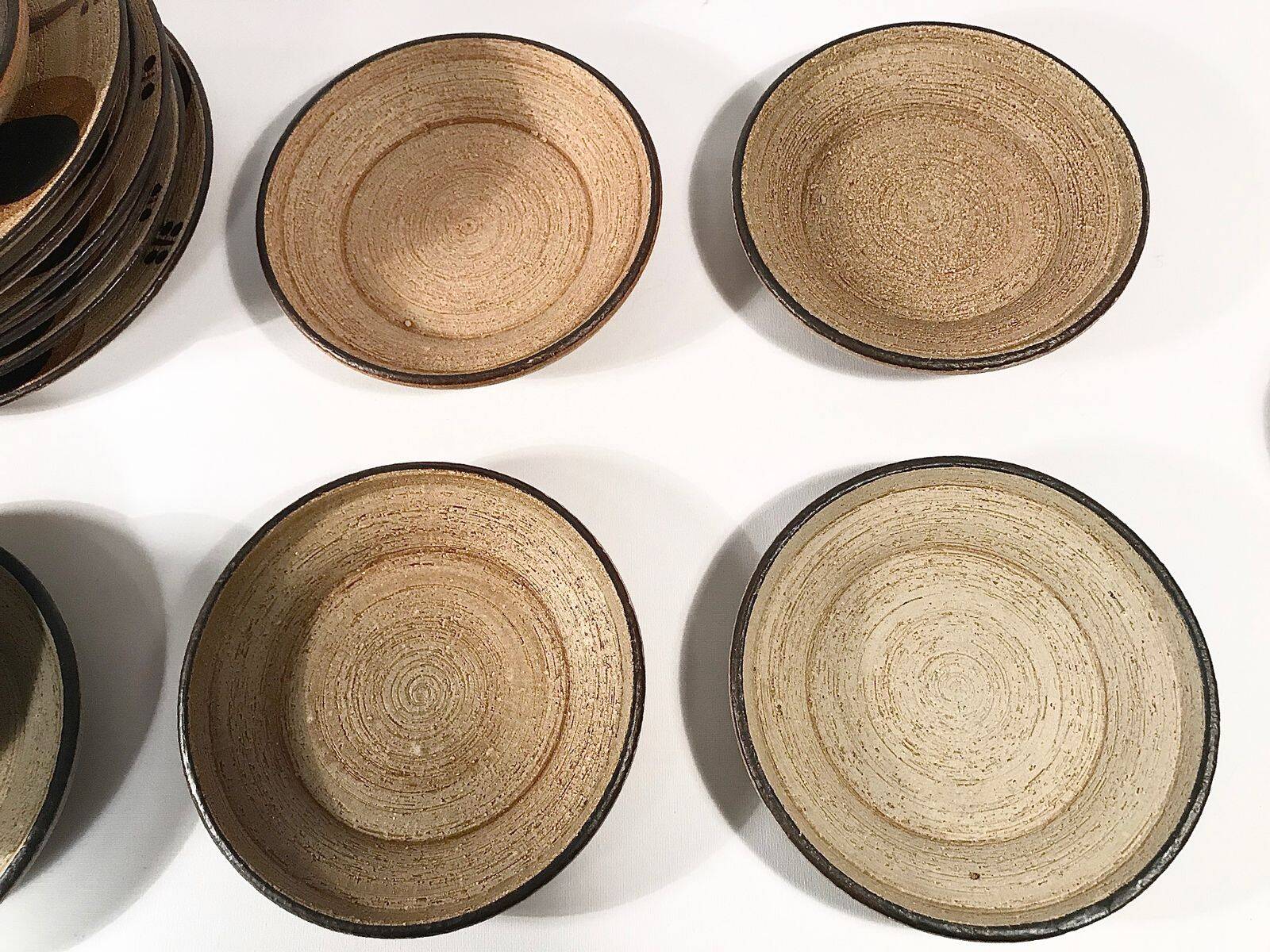 Vintage 24-piece ceramic coffee set from Sgrafo Modern, 1960s, Set of 24