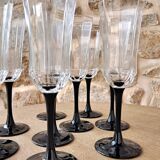 Verre à pied flûtes Luminarc noir